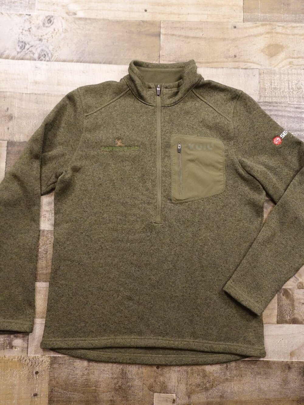 KUIU Base Camp High Loft Sweater Fleece Men’s XL Green 1/4 Zip Hunting